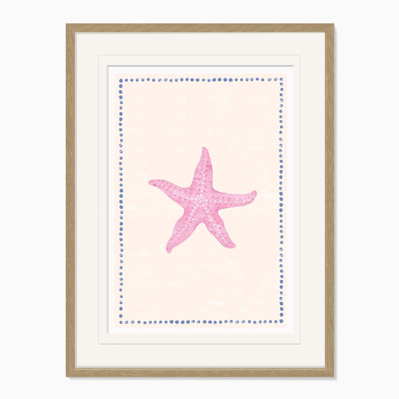 Framed Print-WF1142F - Beach House Starfish Framed Print-Whistlefish