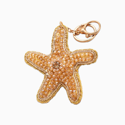 Beaded Starfish Keyring Bag Charm - Whistlefish
