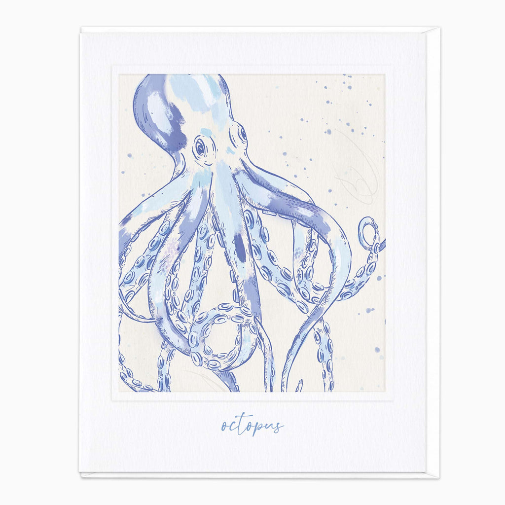 Greeting Card-G620 - Beneath The Waves Ocotpus Card-Whistlefish