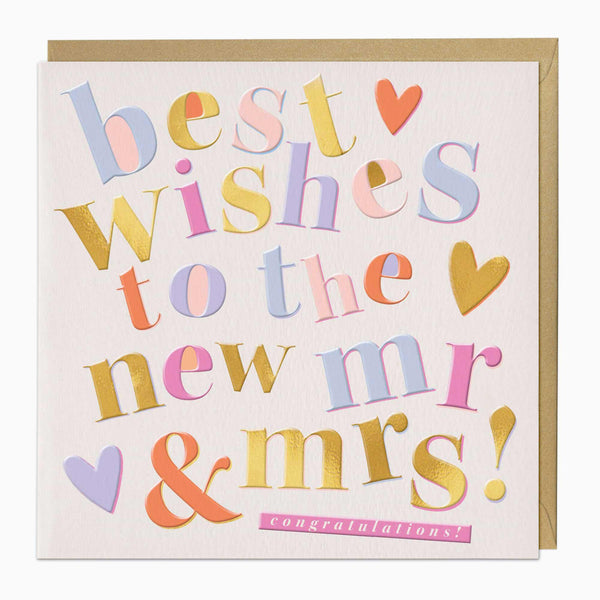 Greeting Card-G343 - Best Wishes Mr & Mrs Card-Whistlefish