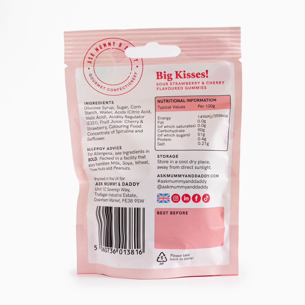 Gummy Sweets-5060736012925 - Big Kisses! Gummy Pouch-Ask Mummy & Daddy