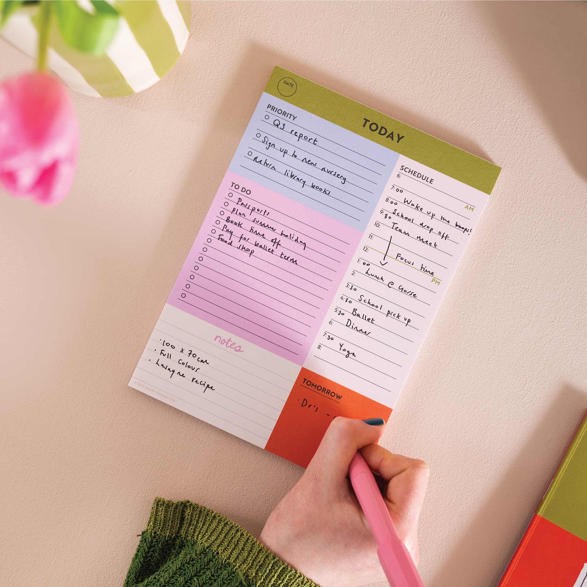 Daily Planner-TUE-PAD-DLY-BML-A5 - Block My Life Daily Planner-Whistlefish & Co