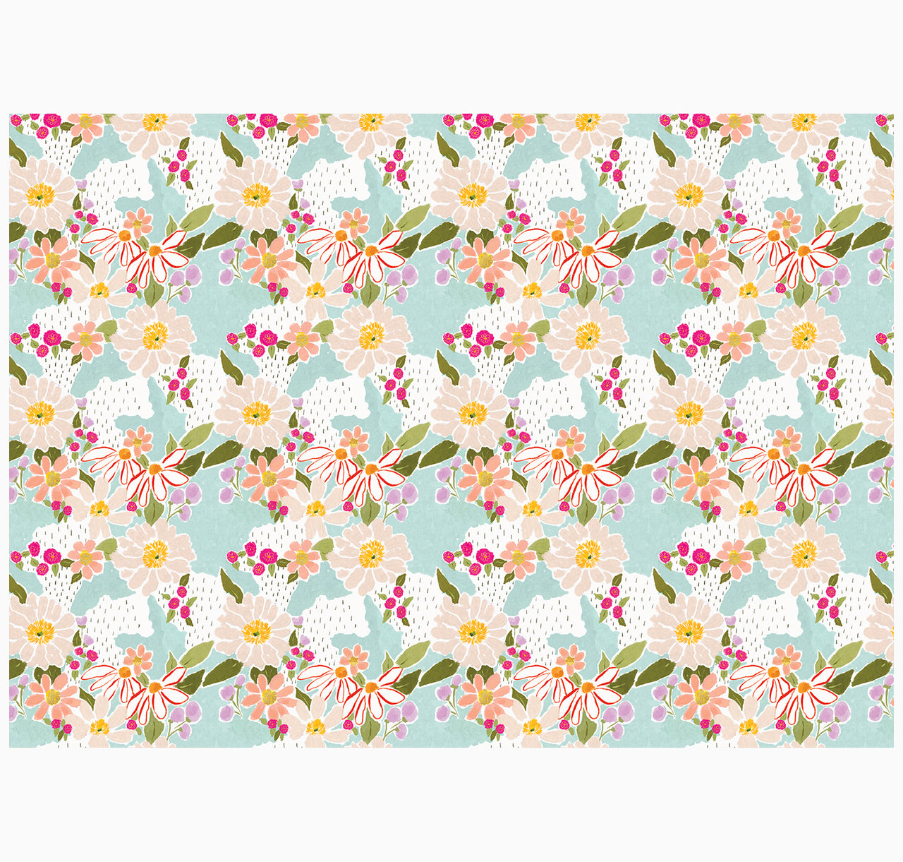 Wrapping Paper-GWP97 - Blossom Breeze Wrapping Paper-Whistlefish