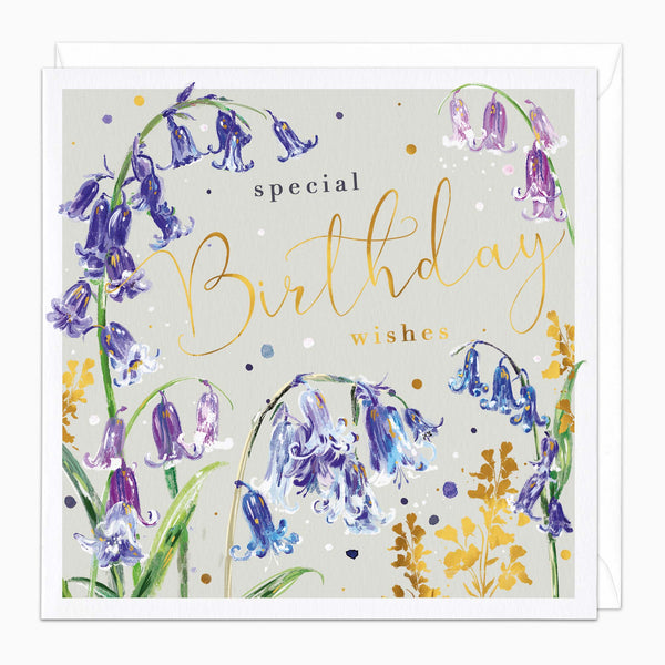 Greeting Card-H067 - Bluebell Birthday Card-Whistlefish