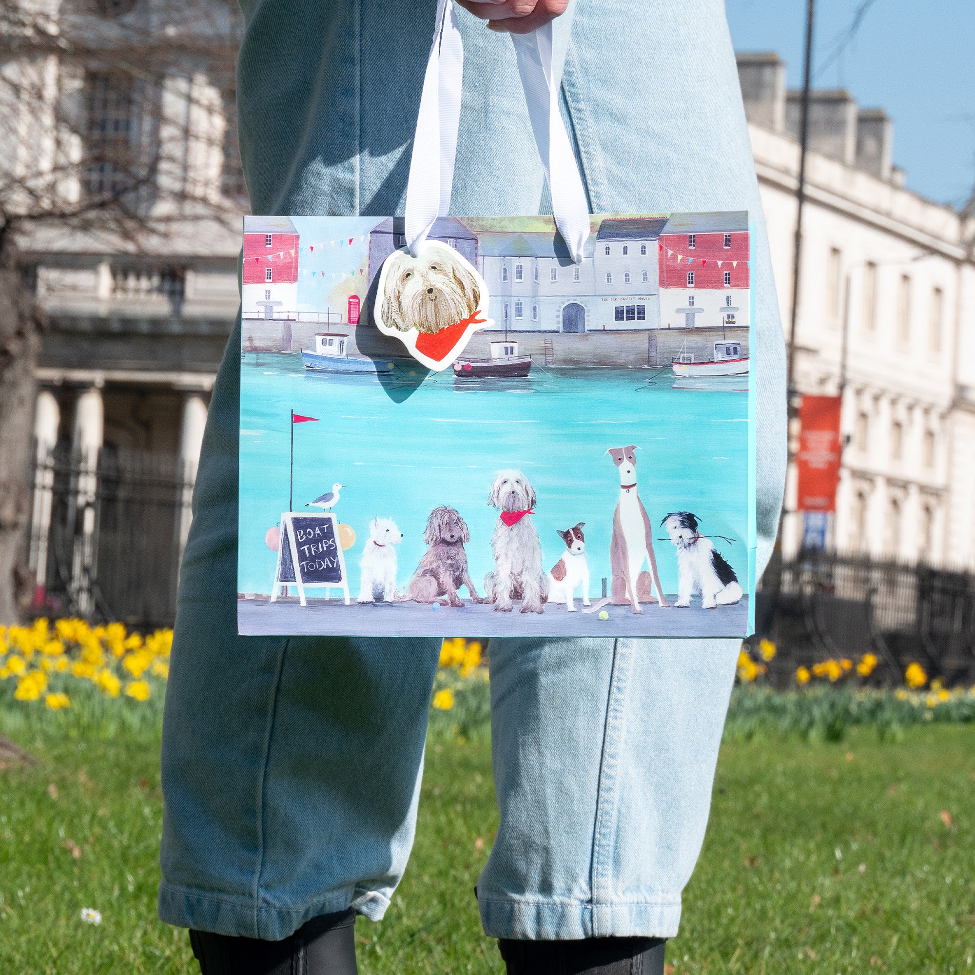 Gift Bag-HC01MB - Boat Trip Medium Gift Bag-Hannah Cole