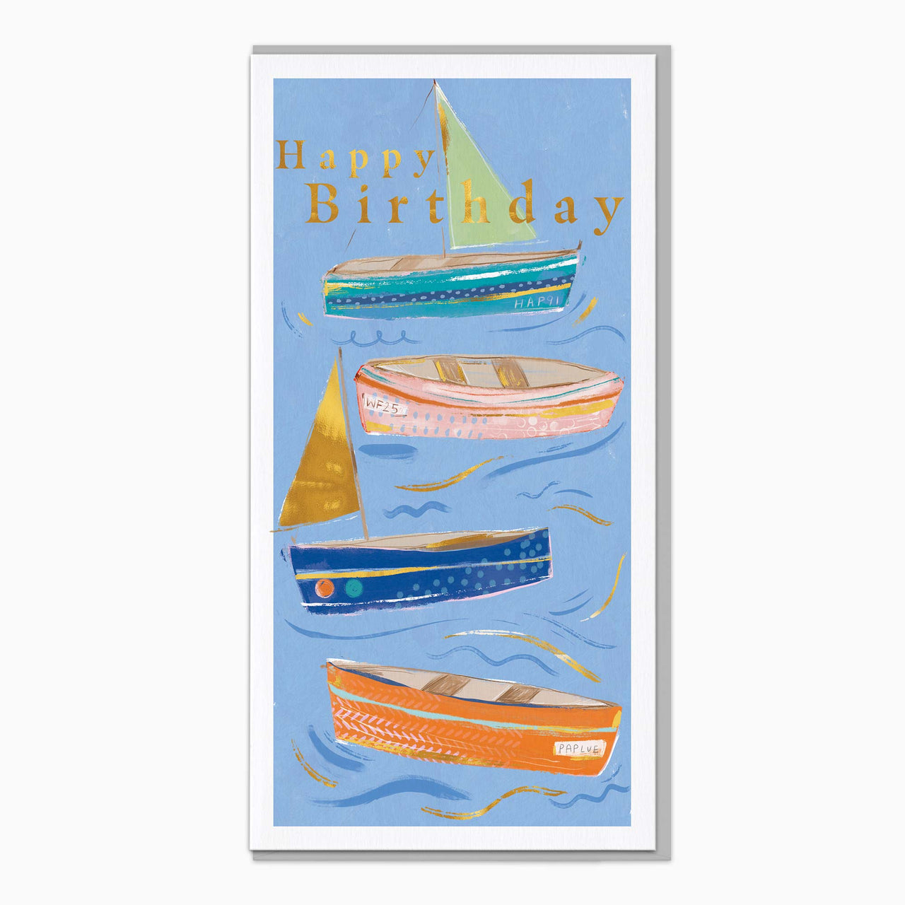 Greeting Card-G515 - Boats Birthday Card-Whistlefish