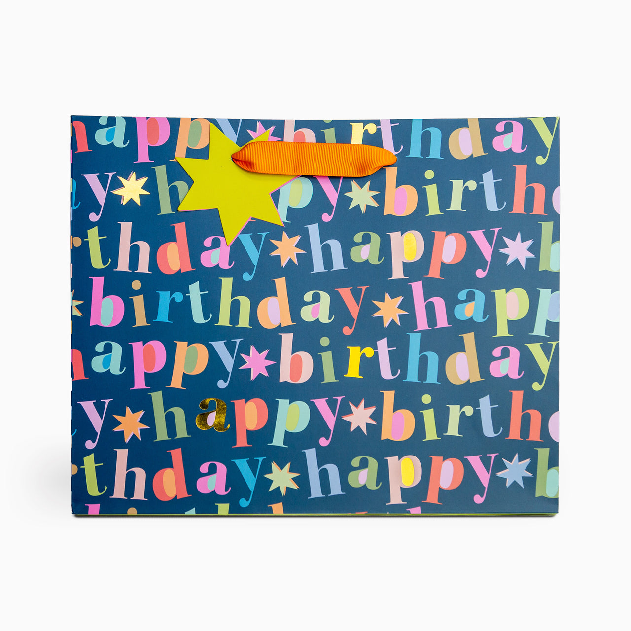 Gift Bag-WGB16MB - Bold Navy Birthday Medium Gift Bag-Whistlefish
