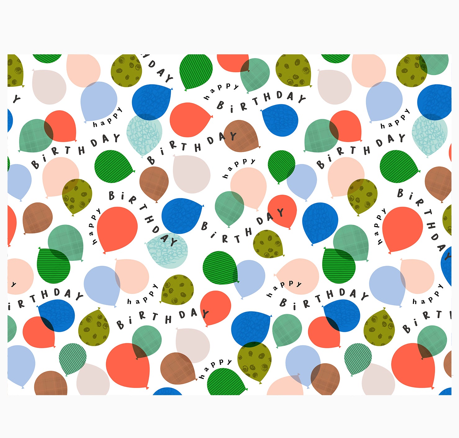 Wrapping Paper-GWP83 - Bouncing Balloons Wrap-Whistlefish