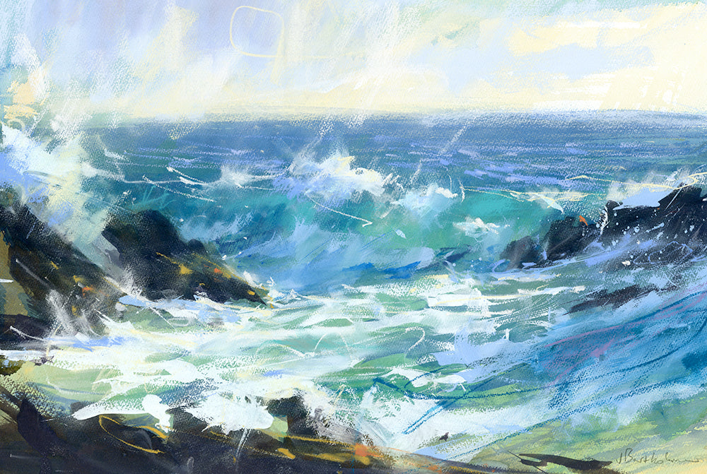 Print-JBPA-BG-113P - Breaker Greens Art Print-James Bartholomew