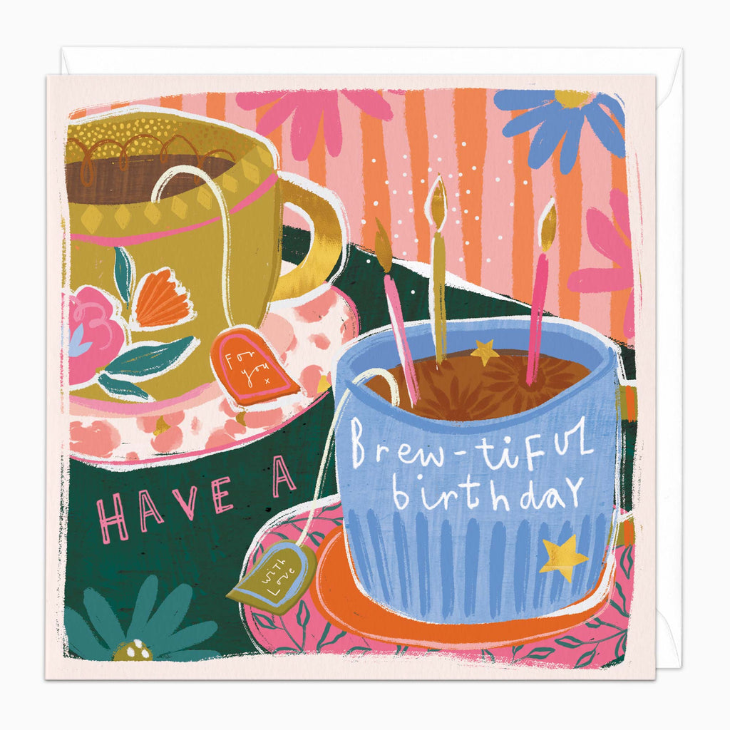 Greeting Card-H028 - Brew-Tiful Birthday Card-Whistlefish