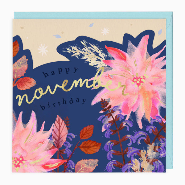 Luxury Card-LN155 - Bright Summer November Birthday Card-Whistlefish