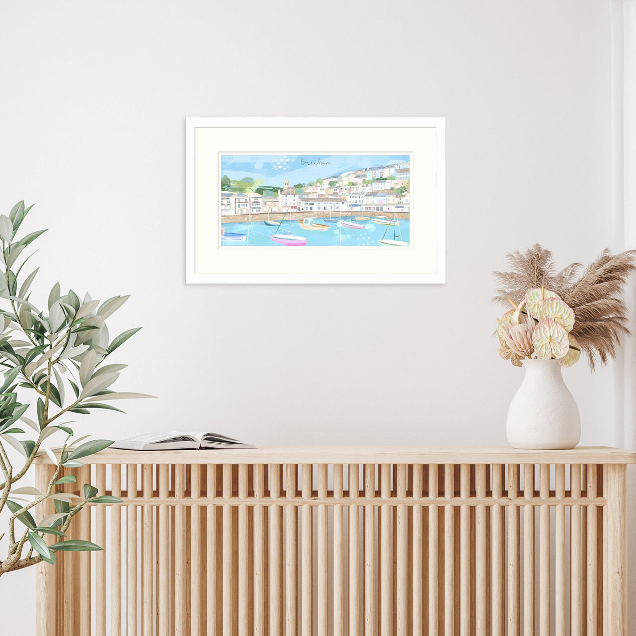 Framed Print-WF878F - Brixham Small Framed Print-Whistlefish