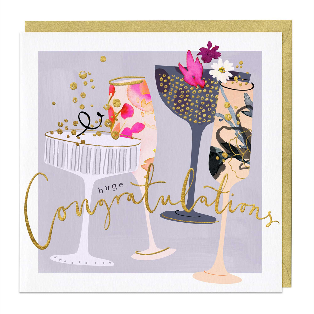 LN108 Bubbly Drinks Luxury Congratulations Card