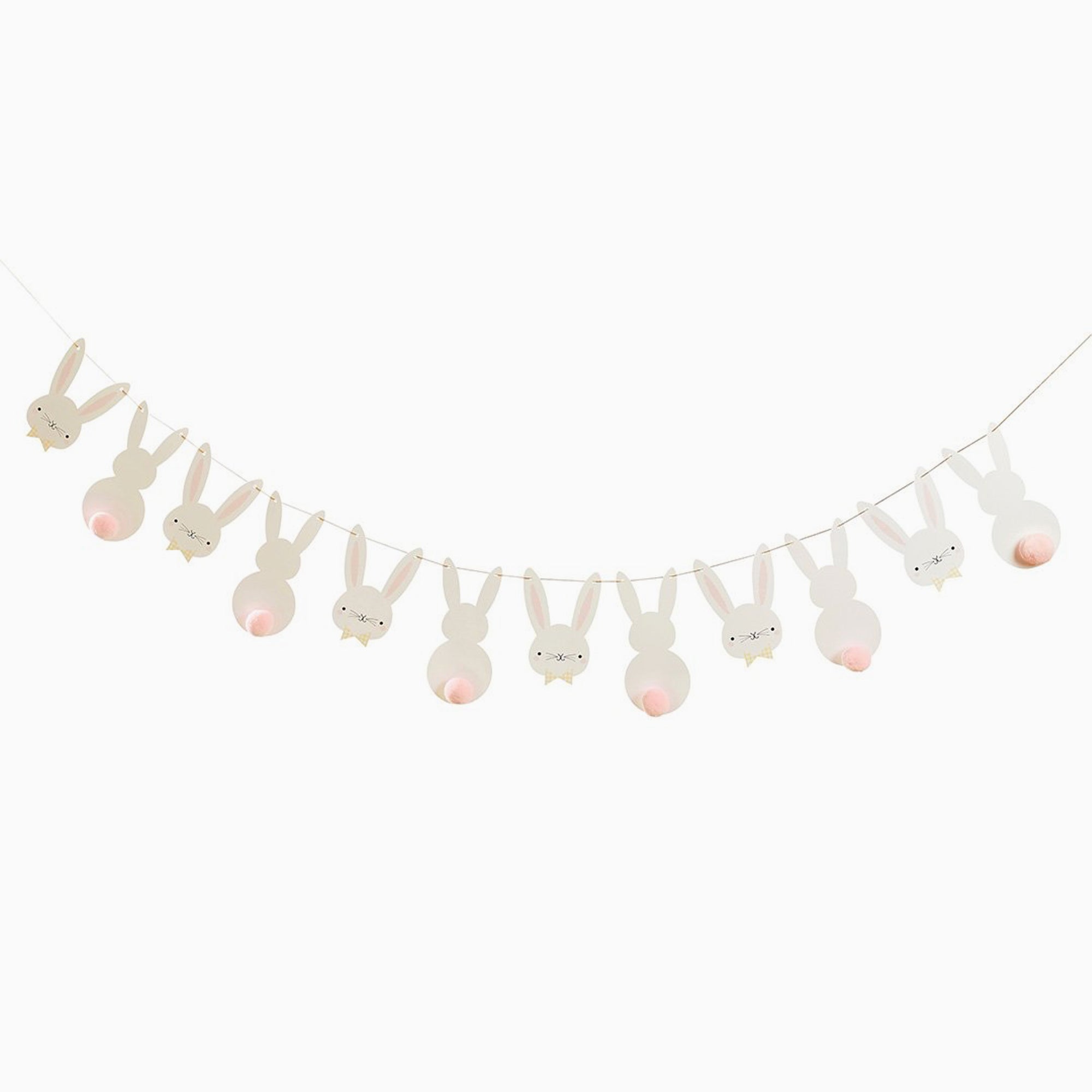 Garland-HBEE102 - Bunny Pom Pom Card Garland-Hootyballoo
