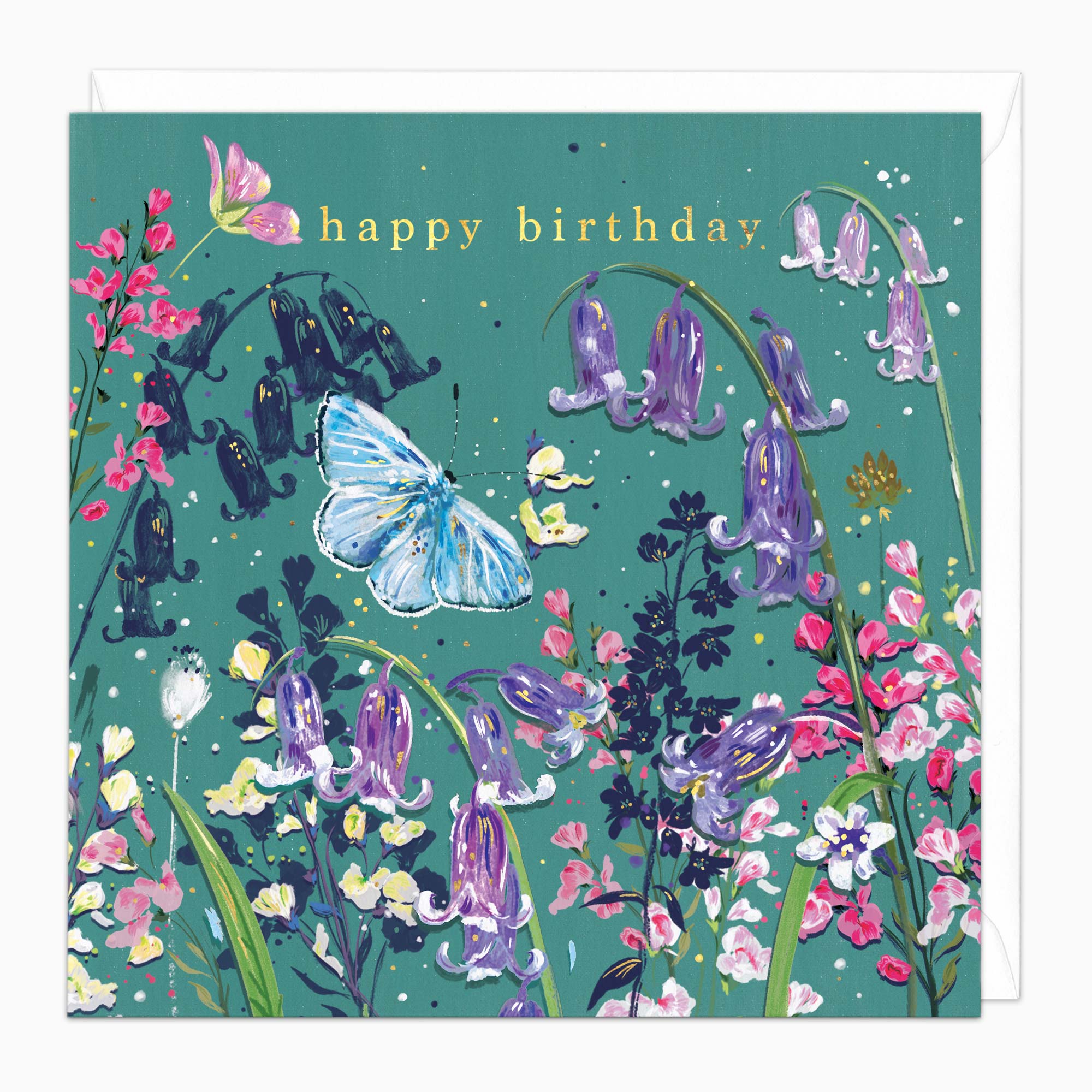 Greeting Card-H137 - Butterfly Garden Birthday Card-Whistlefish