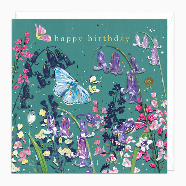 Greeting Card-H137 - Butterfly Garden Birthday Card-Whistlefish