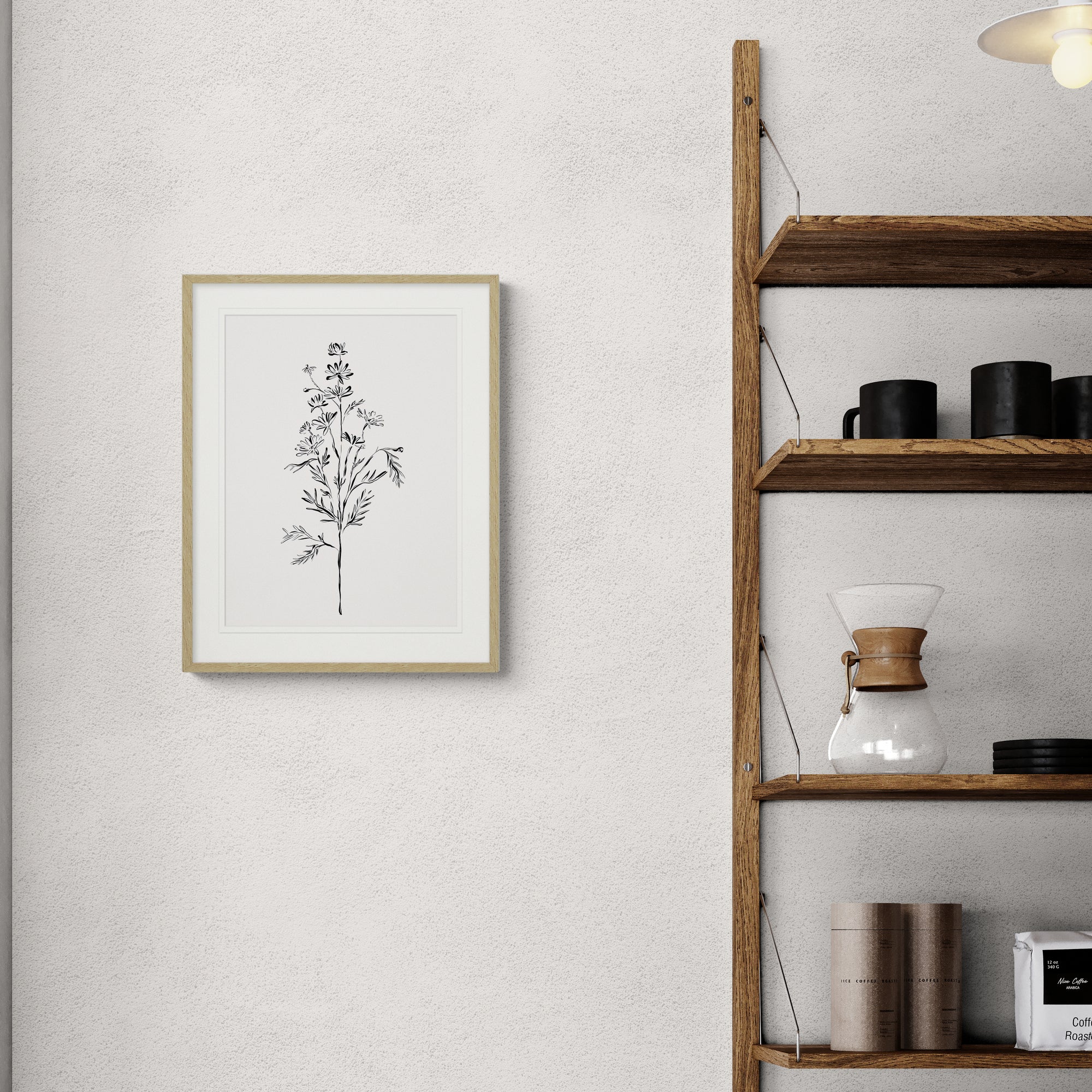 WF1207F - Elegant Floral Small Framed Print