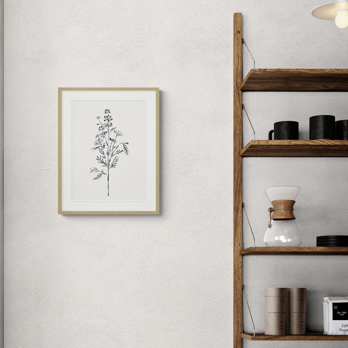 WF1207F - Elegant Floral Small Framed Print