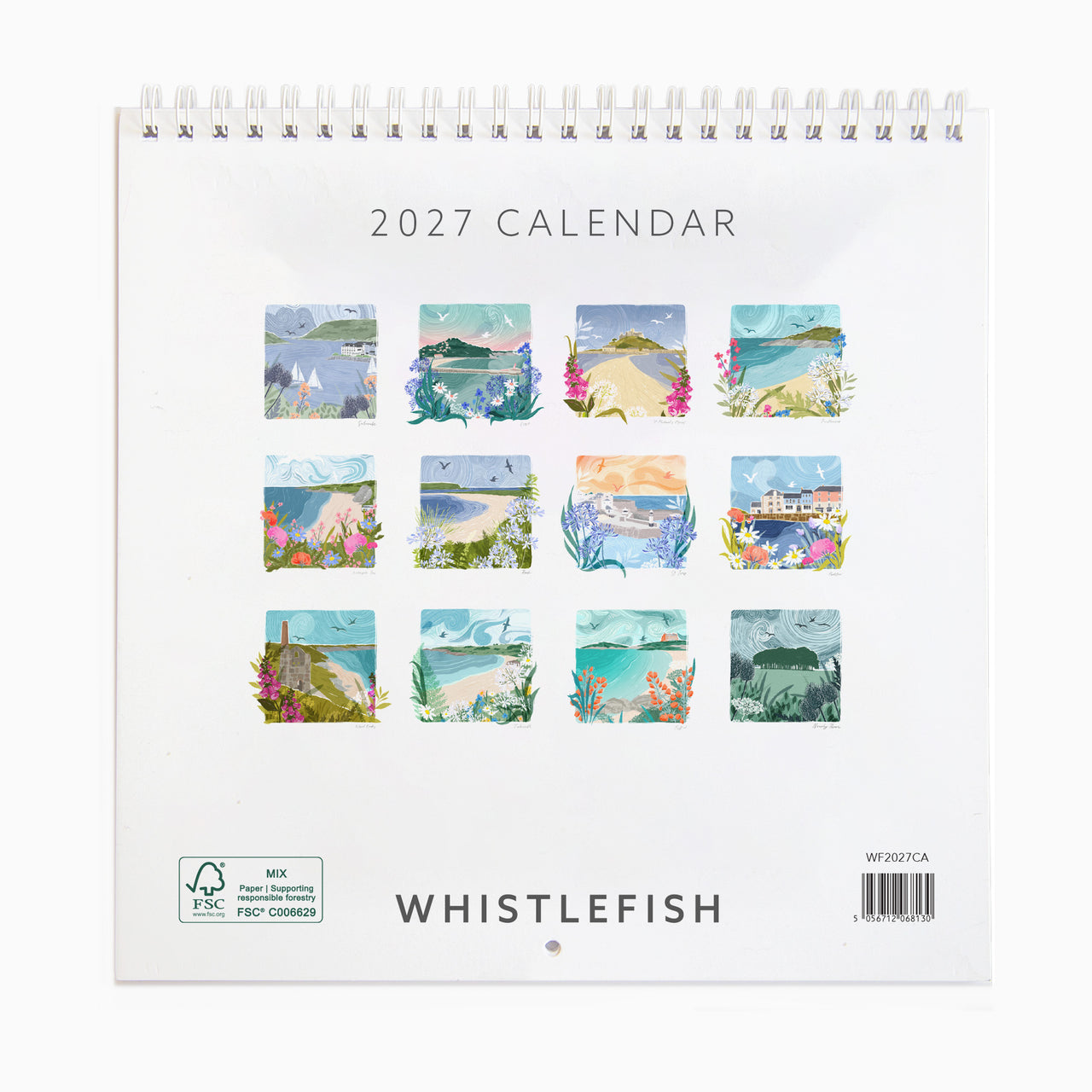 Calendar-WF2027CA - Cornish Linos Calendar Square-Whistlefish