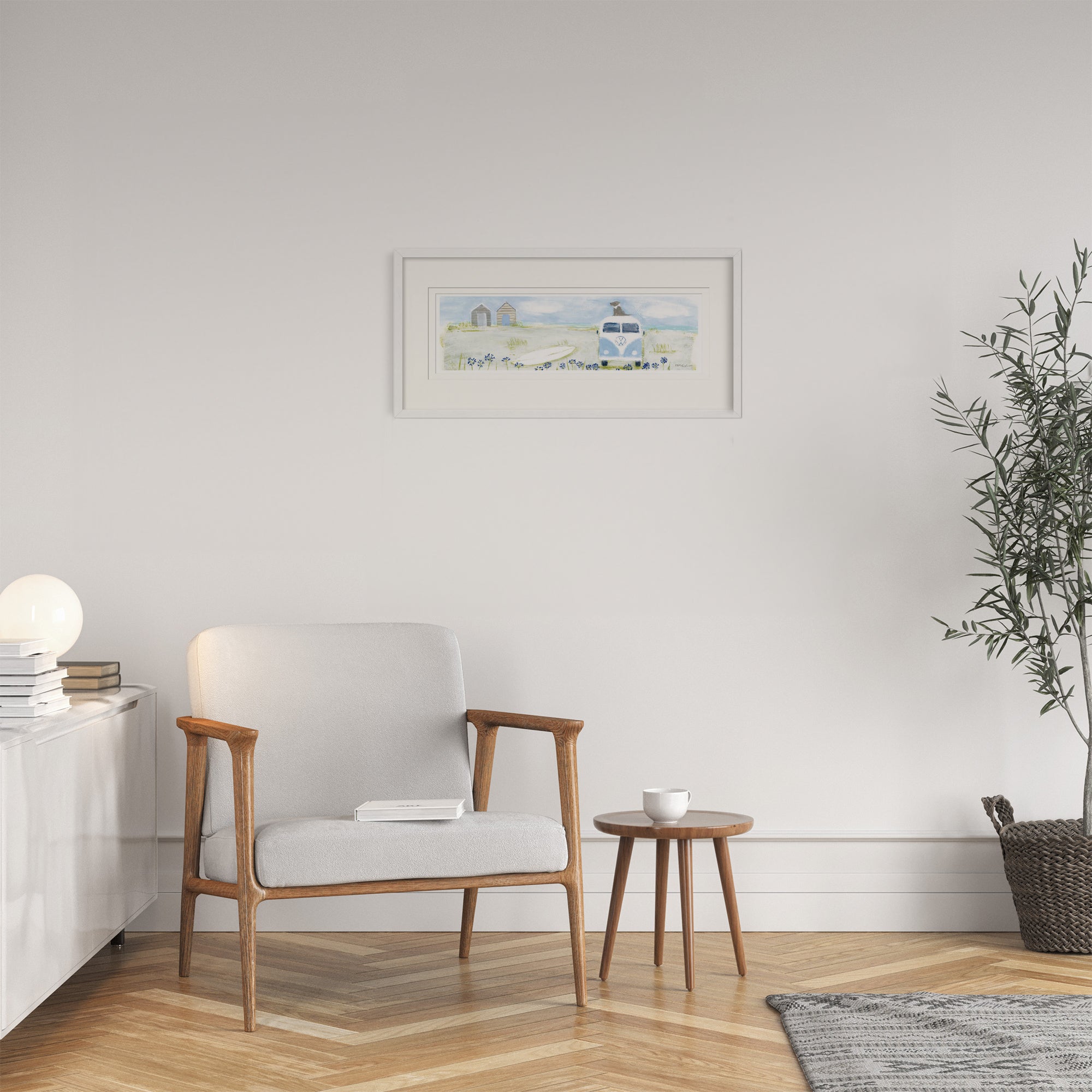 Framed Print-HC350F - Camper & Beach Huts Framed Print-Hannah Cole