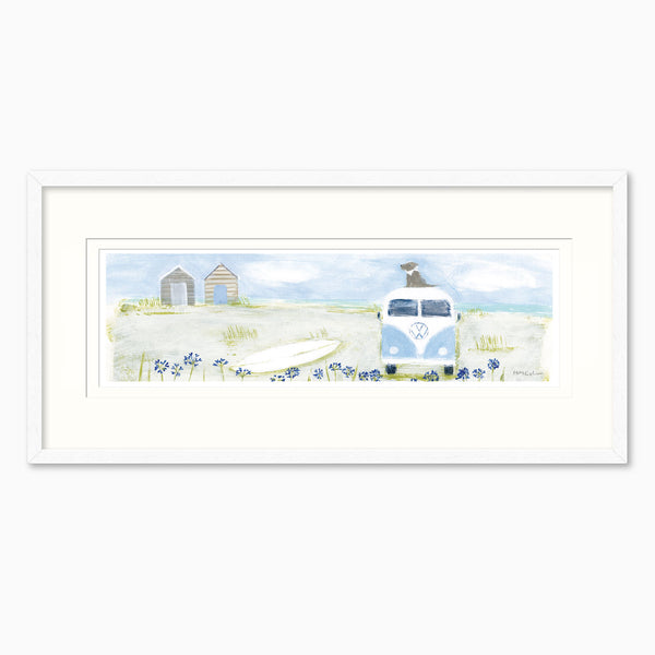 Framed Print-HC350F - Camper & Beach Huts Framed Print-Hannah Cole