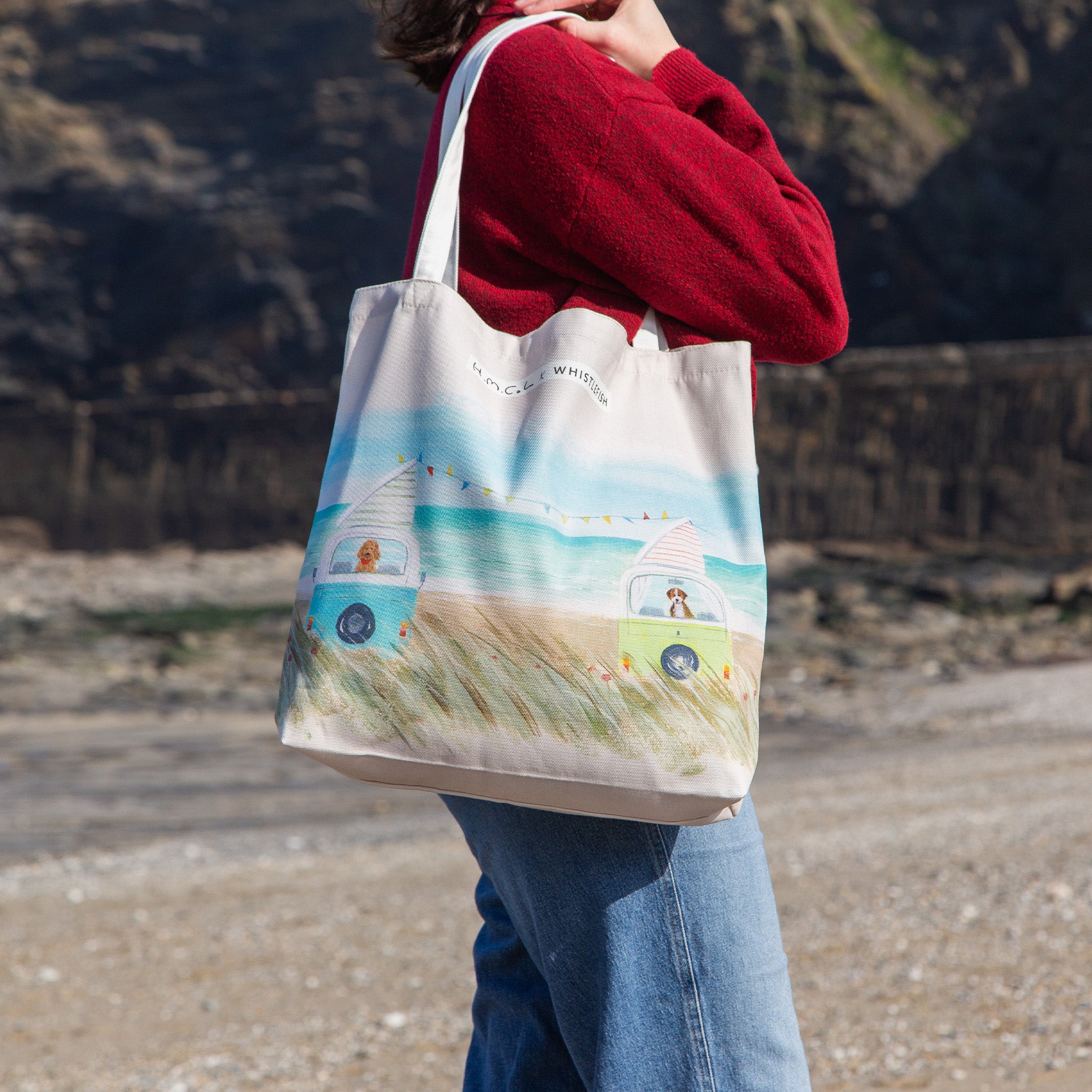 Tote Bag-HC19TB - Camper Dogs Tote Bag-Hannah Cole