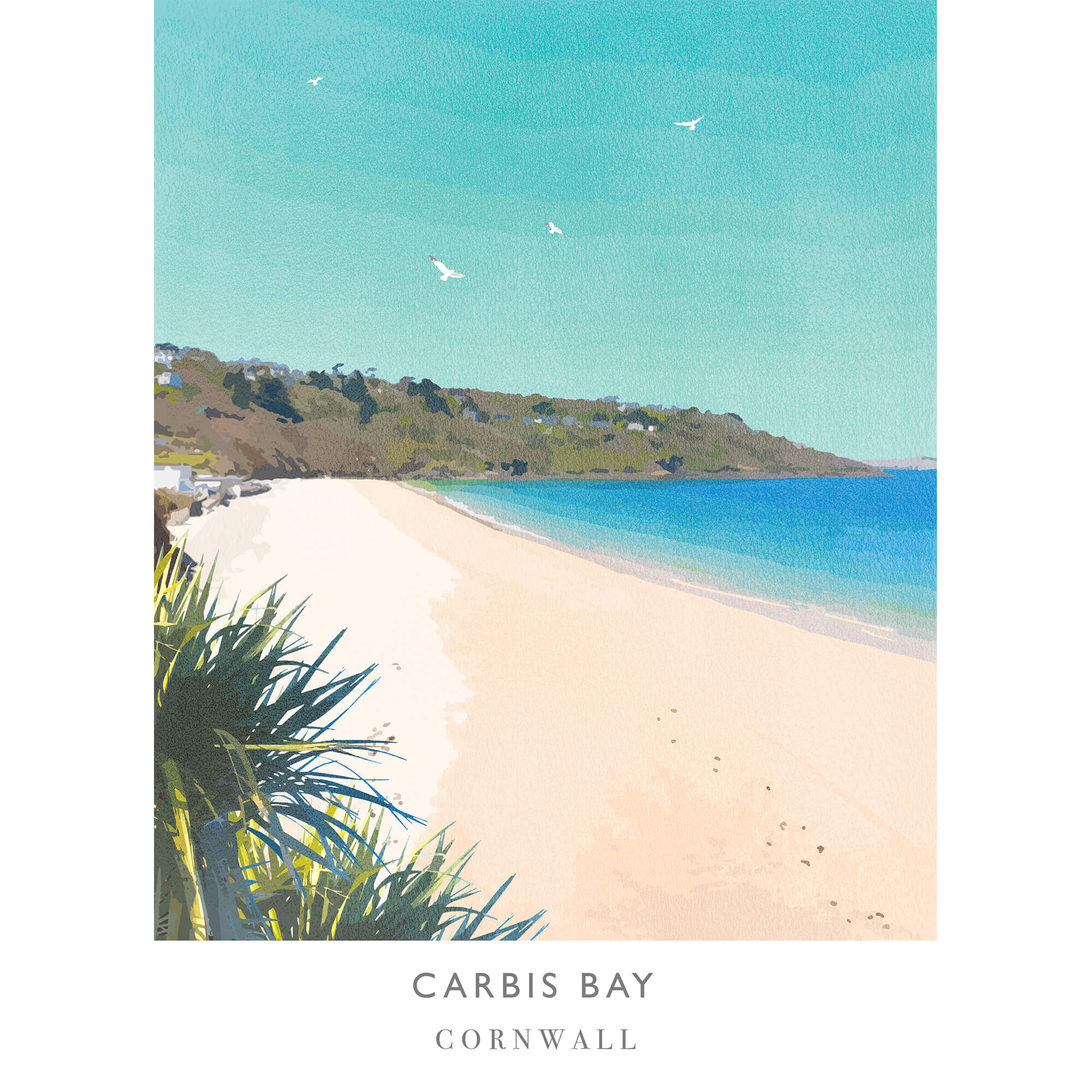 WF215P Carbis Bay Art Print