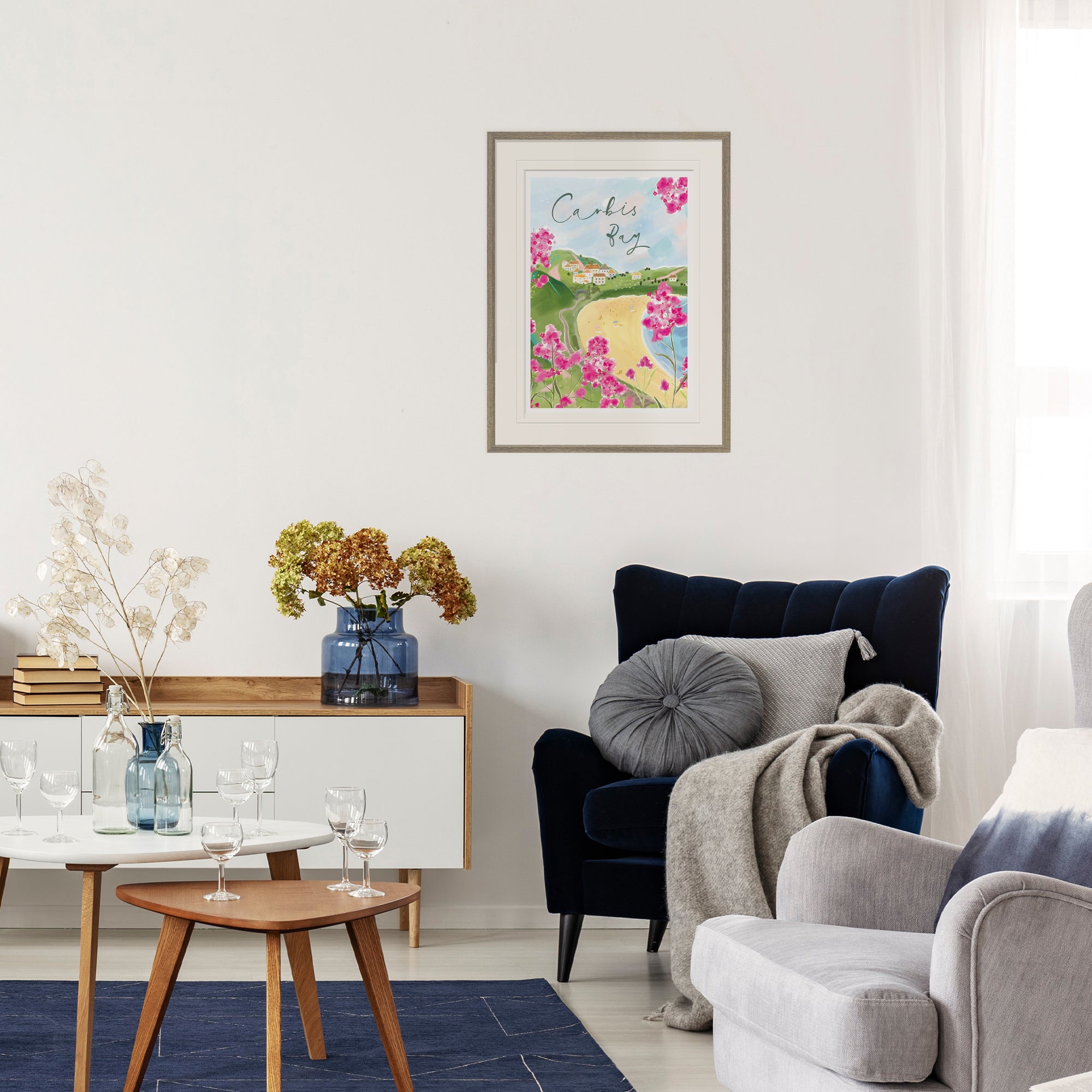 Framed Print-WF1127F - Carbis Bay Large Framed Print-Whistlefish