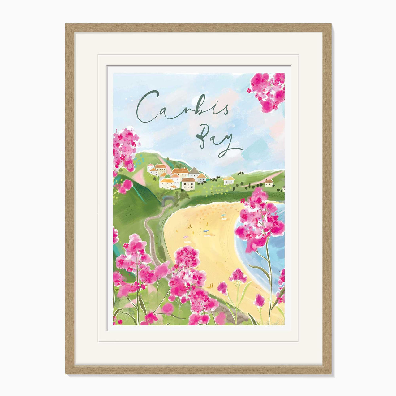 Framed Print-WF1127F - Carbis Bay Large Framed Print-Whistlefish