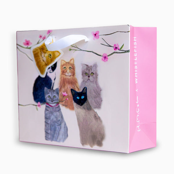 Gift Bag-HC03MB - Cats Medium Gift Bag-Hannah Cole