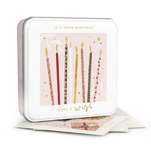 Notelet Tin-MWT59 - Celebrate Notelet Tin-Whistlefish