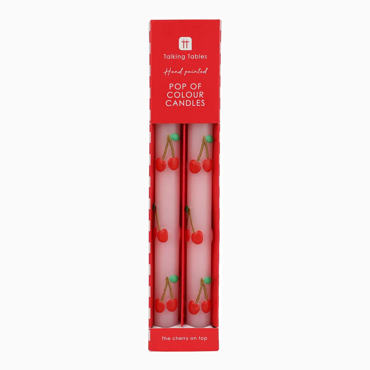 Candle Set-CNDL-CHER - Cherry Dinner Candles 2 Pack-Talking Tables