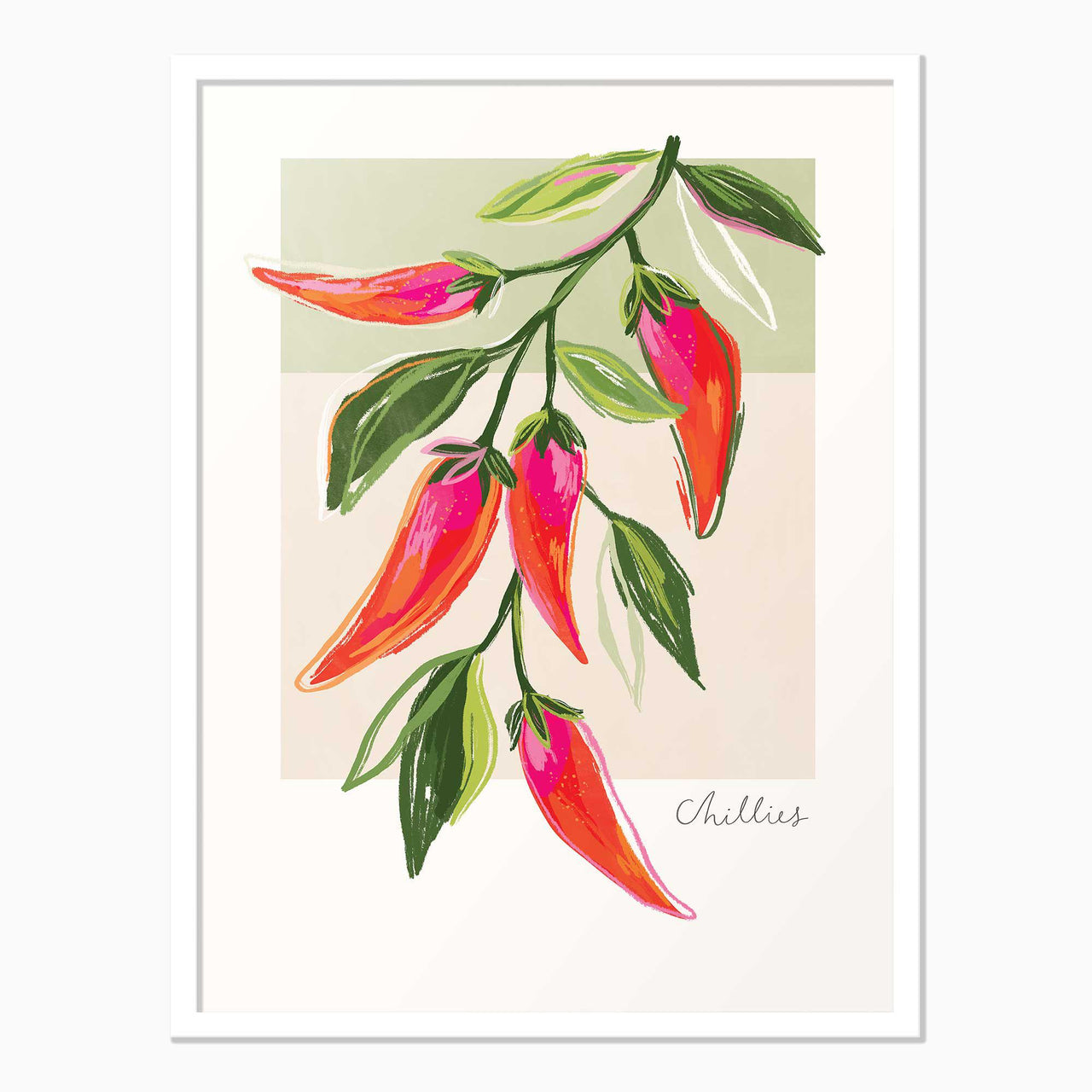 Framed Print-WF1090F - Chillies Framed Print-Whistlefish