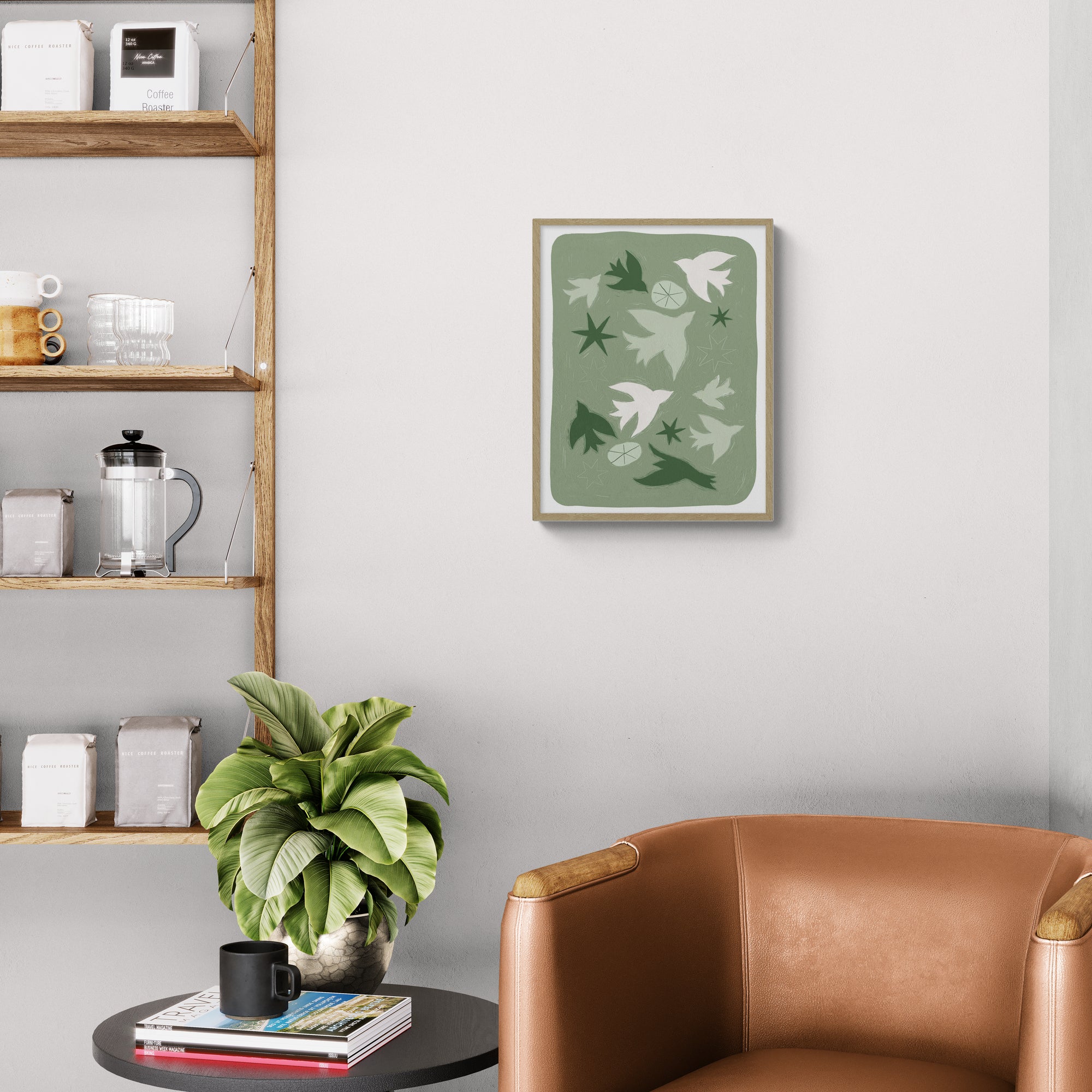 Flight of Leaves Framed Print - Whistlefish