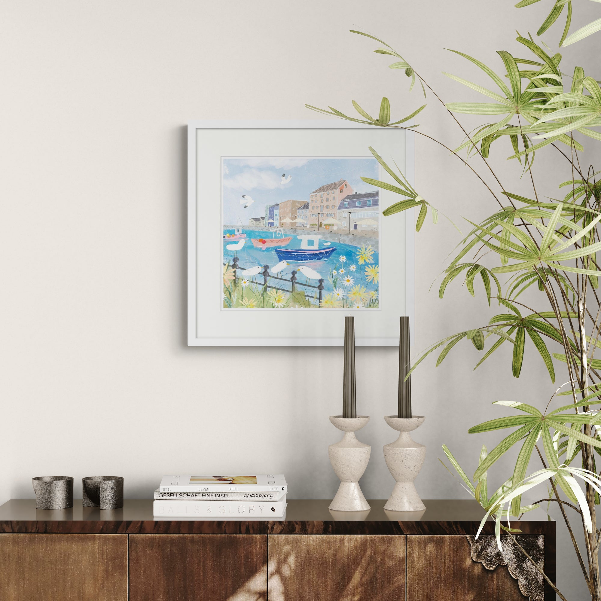 Barbican in Summer Framed Print - Whistlefish