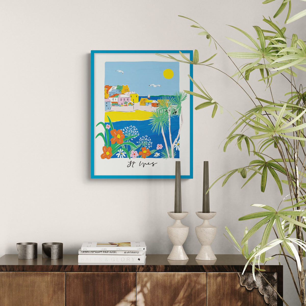 St Ives Brights Framed Print - Whistlefish