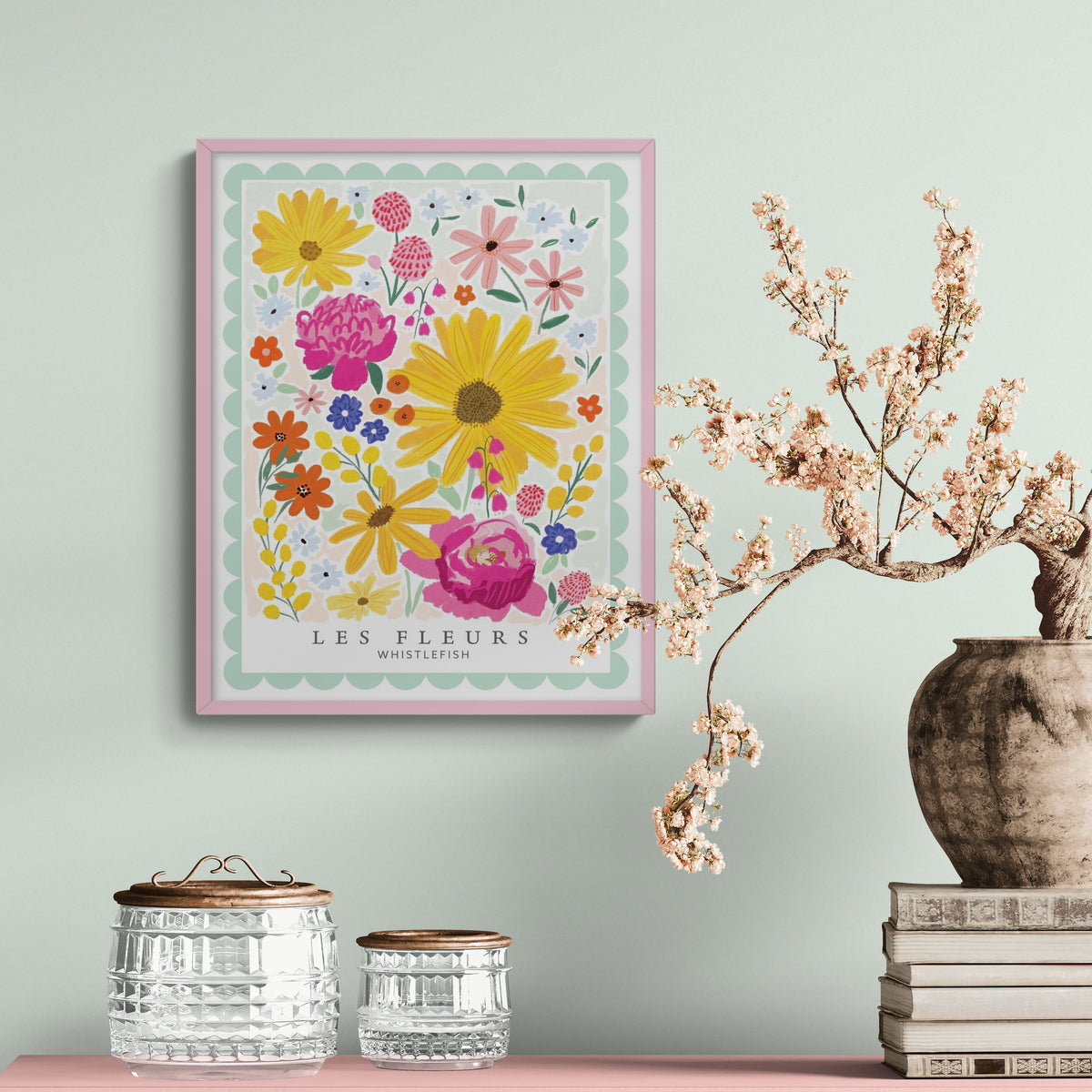 Les Rose Fleurs Framed Print - Whistlefish