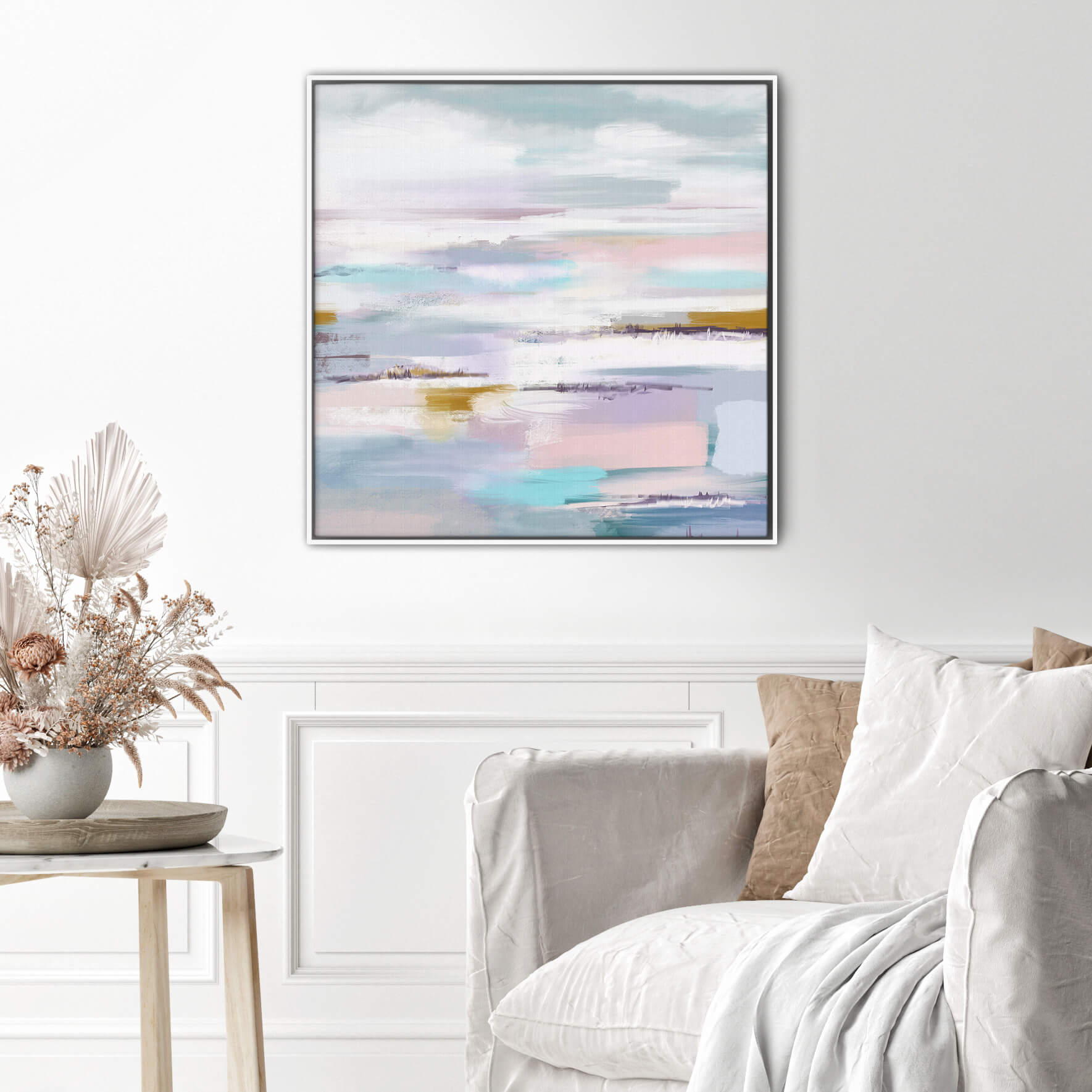 Canvas-WFC78F - Coastal Dawn Large Framed Canvas-Whistlefish