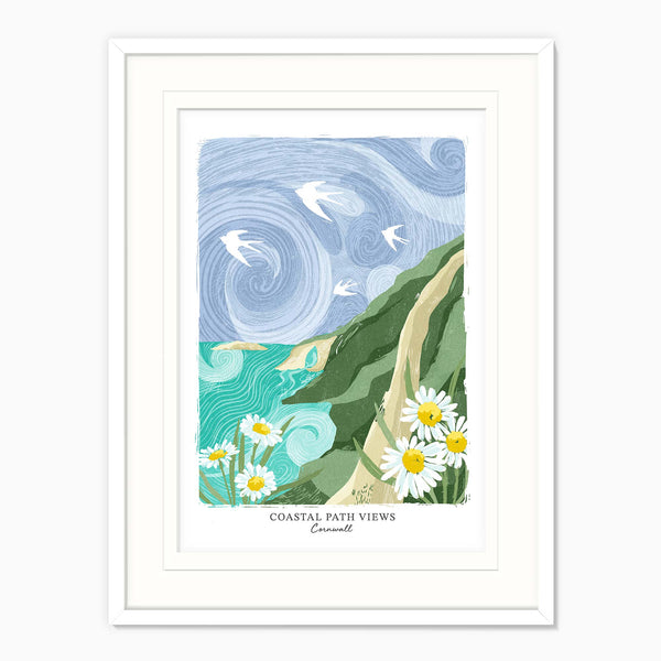 Framed Print-WF1281LF - Coastal Path Light Large Framed Print-Whistlefish