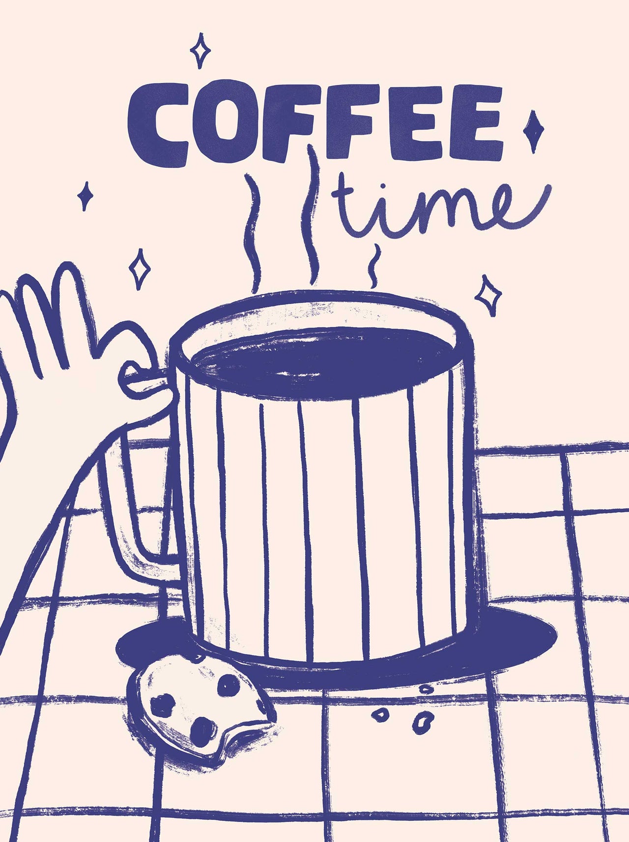 Framed Print-WF1257F - Coffee Time Small Framed Print-Whistlefish