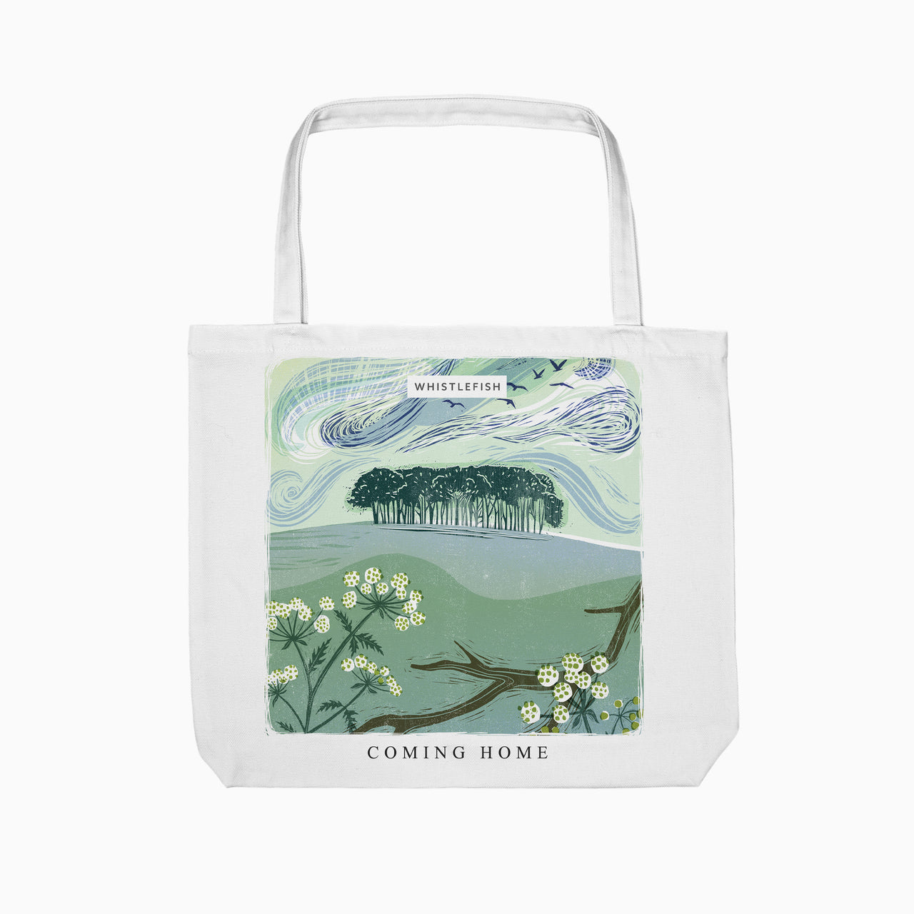 Tote Bag-WTB62 - Coming Home Trees Cornish Lino Tote Bag-Whistlefish