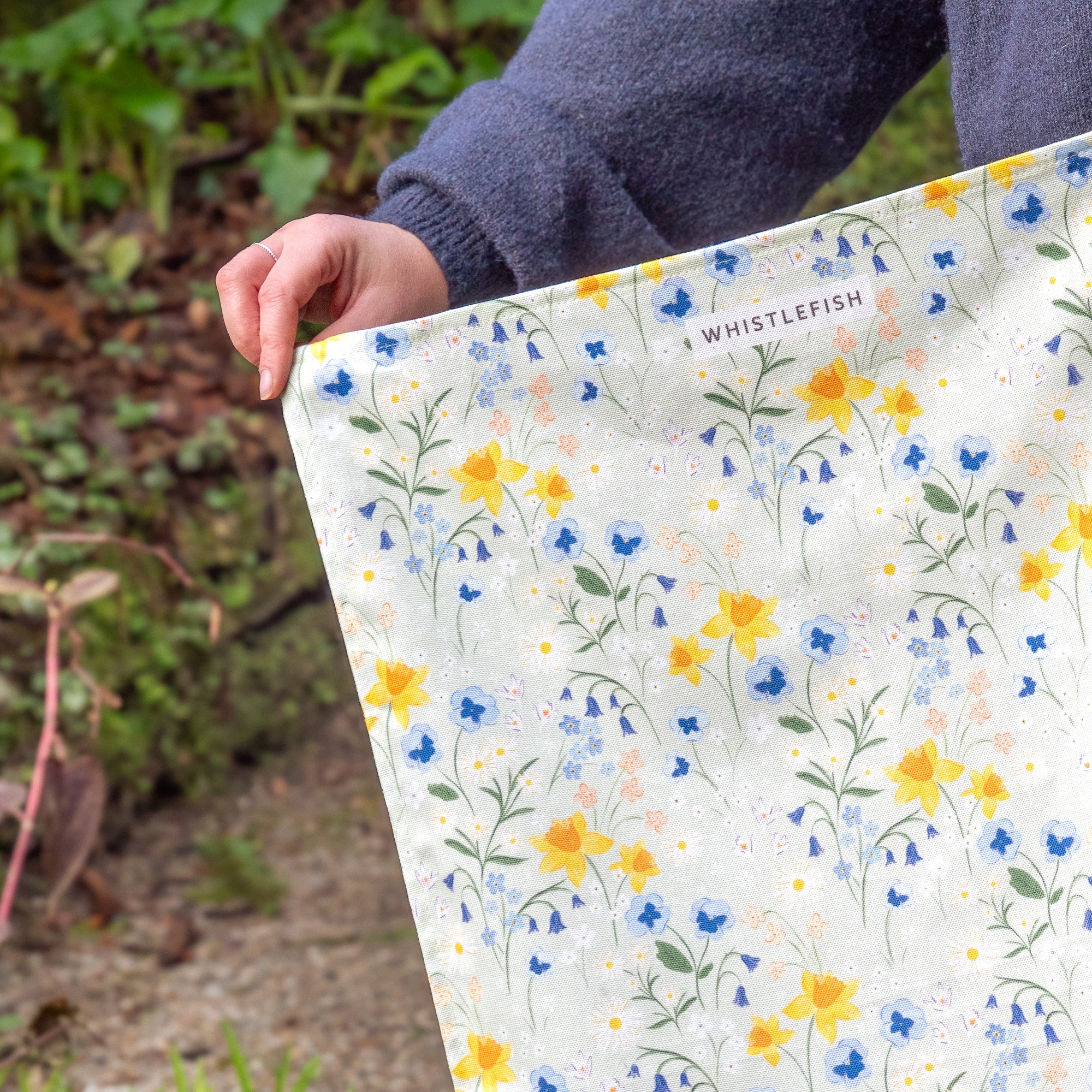 Tea Towel-WTT297 - Cornish Bloom Tea Towel-Whistlefish