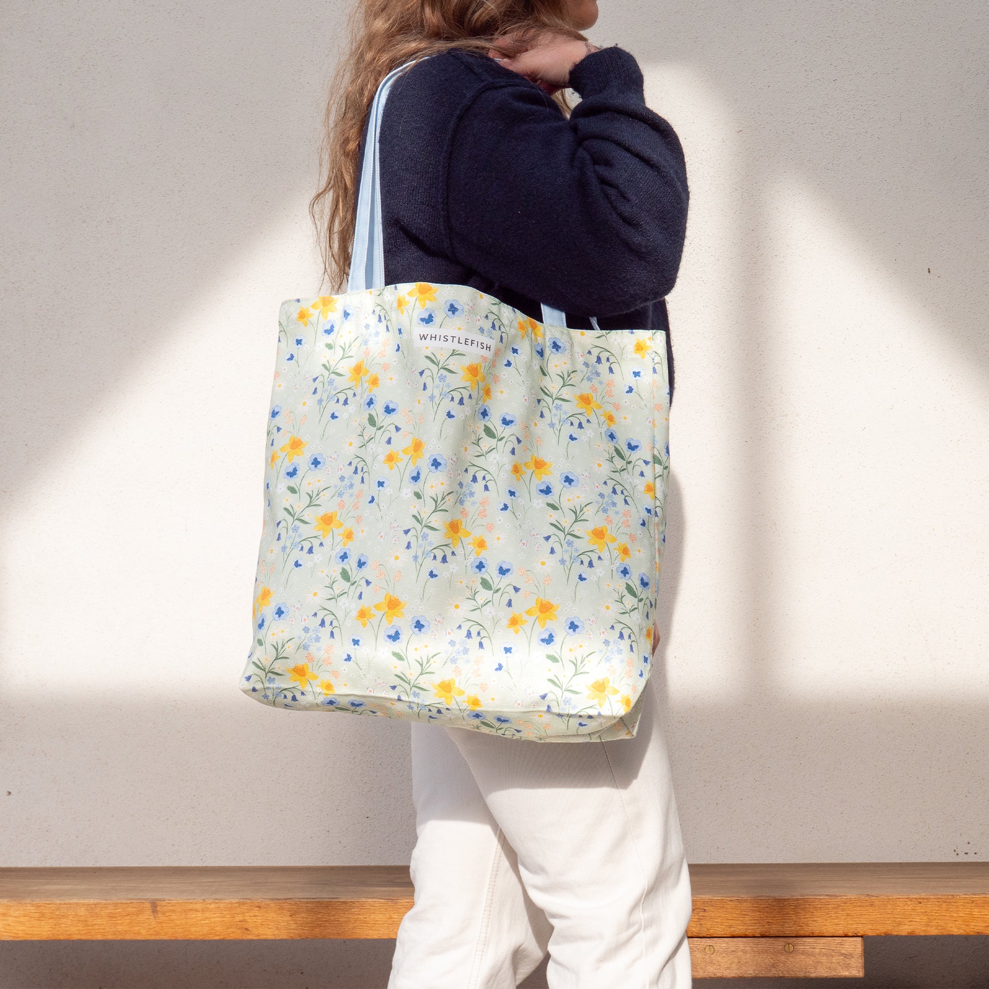 Tote Bag-WTB87 - Cornish Bloom Tote Bag-Whistlefish