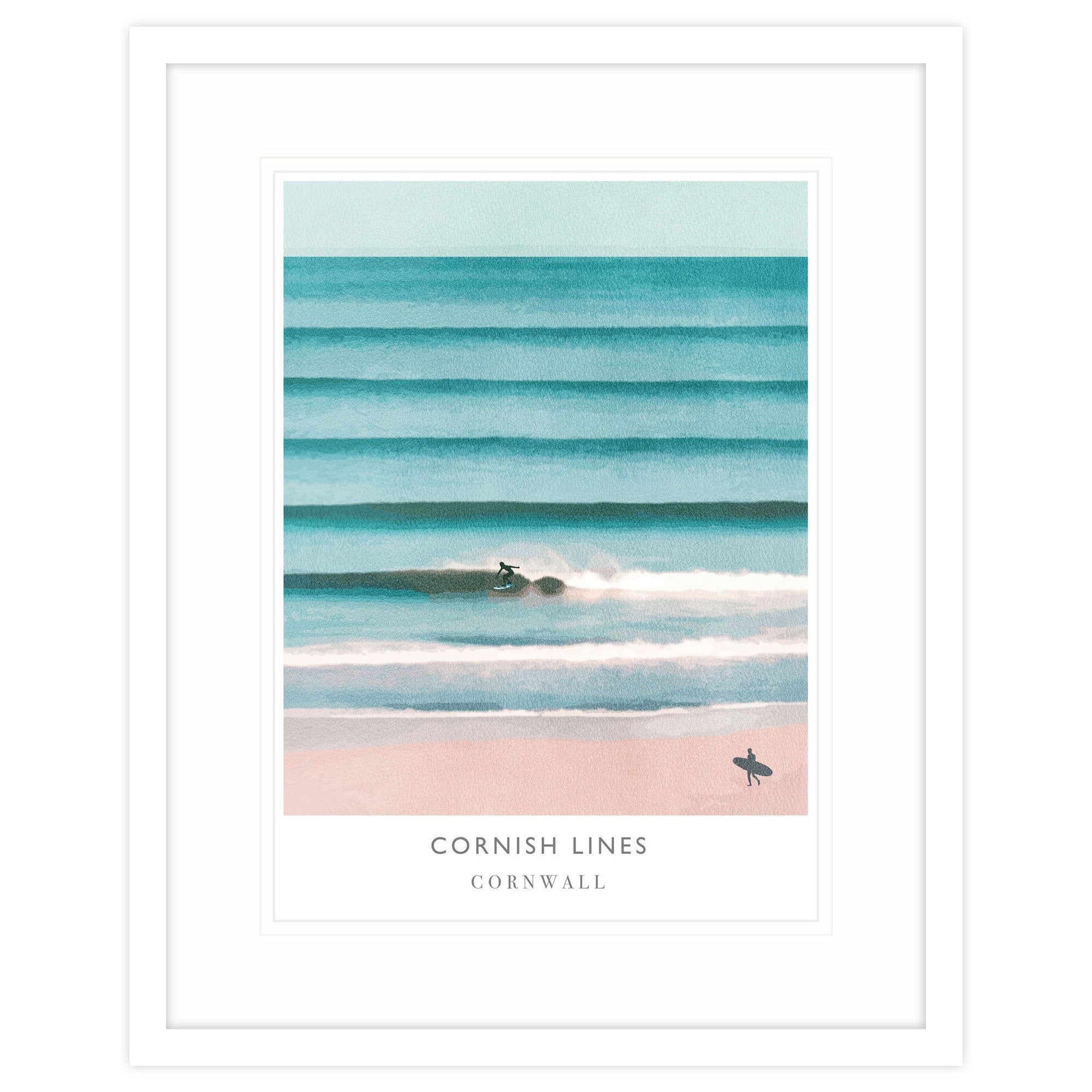 WF80F Cornish Lines Framed Print