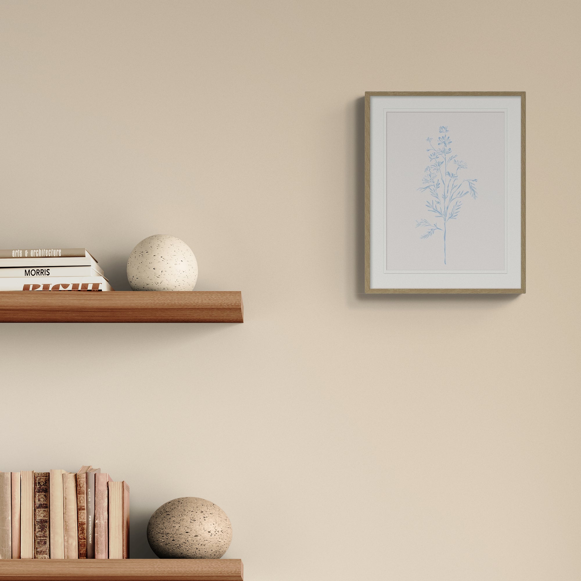 WF1208F - Wildflower Stem Small Framed Print
