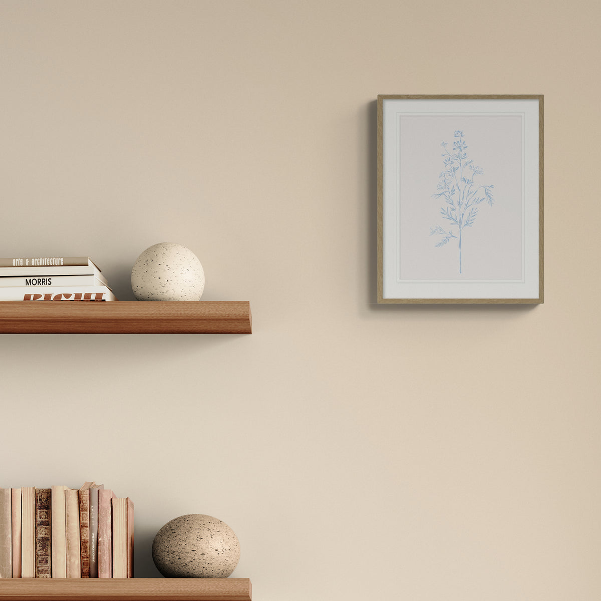 WF1208F - Wildflower Stem Small Framed Print