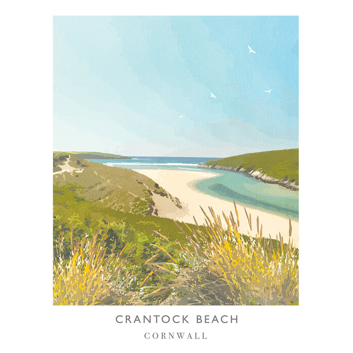 WF131P Crantock Art Print