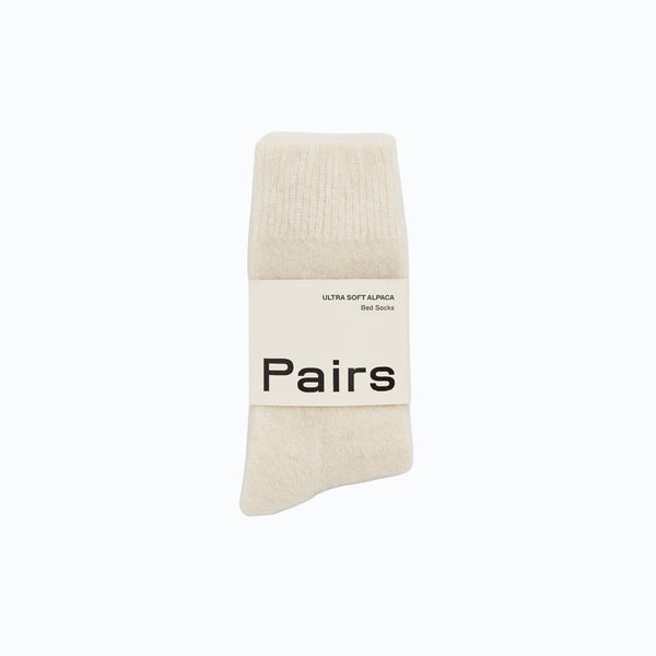 Socks-USALBEDCRMS - Cream Ultra Soft Alpaca Bed Socks-Pairs Socks