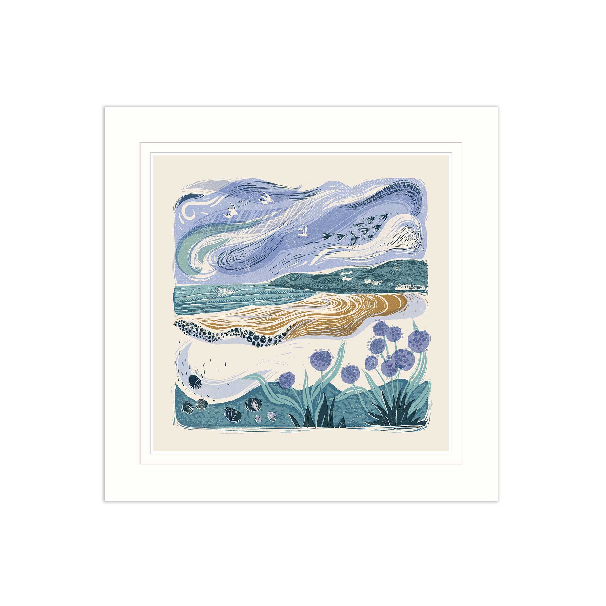 Mounted Print - WF929M - Croyde Summer Mounted Print - Croyde Summer Mounted Print- Whistlefish