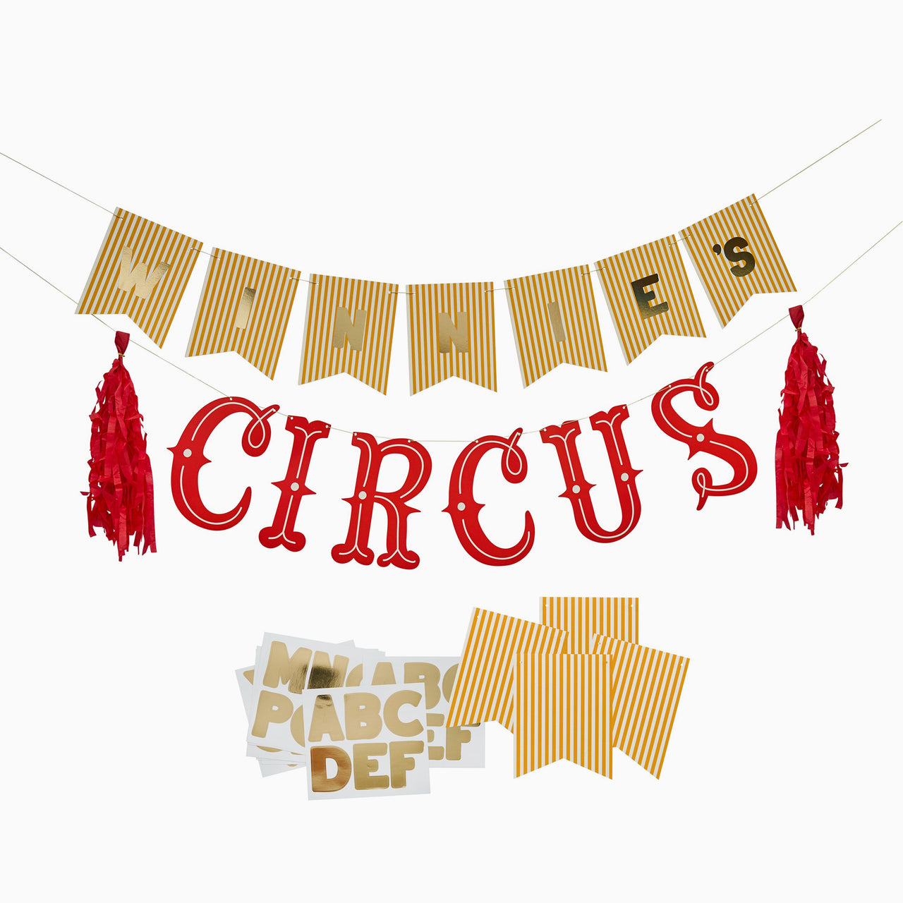 Banner-HBCP100 - Customisable Circus Card Banner-Hootyballoo